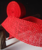 2" x 10Y Red Burlap Jute Ribbon