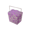 Lavender Polka Dot Take Out Box (2 sizes)