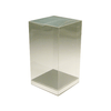 Clear Rectangle Box with Silver Bottom (2 sizes)