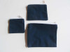 Blue Velvet Zippered Bag 3 1/2" x 3"  
