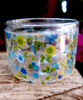 2"dia. x 1"H Cylinder Box-Yellow/Blue Floral