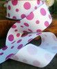 Purple Polka Dot Grosgrain Ribbon