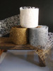 Metallic Silver Faux Sisal Roll 2.5"