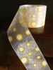 Yellow Polka Dot Sheer Ribbon