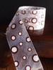 Brown Polka Dot Sheer Ribbon