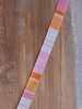 Pink-Orange-White Vertical Stripes Grosgrain Ribbon