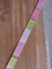 Pink-Lime-White Vertical Stripes Grosgrain Ribbon