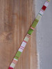 Burgundy-Green-Lime-White Vertical Stripes Grosgrain Ribbon