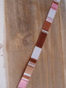 Brown-Pink-White Vertical Stripes Grosgrain Ribbon