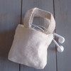 Natural Tiny Tote Zippered with Natural Handles