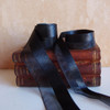 Black Half Sheer Half Satin Ribbon (2 sizes)