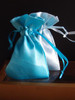Turquoise Satin Bag with Satin Ribbon String (2 sizes)