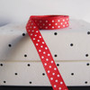Red Grosgrain with Swiss Dots