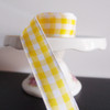 Yellow & White Gingham Checkered Ribbon