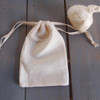 Cotton Net Drawstring Bag with Fabric Backing  (3 sizes)