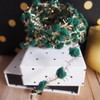 Green Wired Pom Pom with Gold Tinsel -10 yards