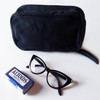 Black Recycled Canvas Travel Kit Bag Dopp Kit