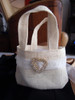 White Gusset Jute Bags 5" x 5"