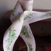 1 1/2" Green Leaves with Tan Ribbon