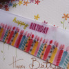 1 1/2" Pink Happy Birthday Candles Ribbon