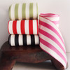 Lime Green and Ivory Striped Ribbon 4"