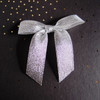 Metallic Silver Pretied Bow  (4 sizes)