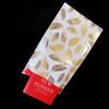 Adhesive Merchandise Bags 9 3/4" x 15" Gold Leaf on White