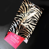 Adhesive Merchandise Bags 9 3/4" x 15" Gold and Black Zebra