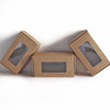 Natural Kraft Paperboard Tab Lock Folding Boxes with Window (8 Sizes)