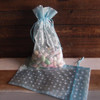 Light Blue with Felt White Dots Sheer Bag (3 Sizes)