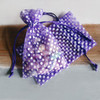 Purple with Printed White Dots Sheer Bag (3 Sizes)