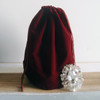 Burgundy Velveteen Bags with Round Gusset
