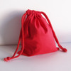 Red Cotton Canvas Drawstring Bags with Red Drawstring (10 sizes)