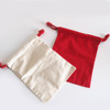 Red Cotton Canvas Drawstring Bags with Red Drawstring (10 sizes)