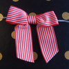 Red and White Striped Pre-tied 3" Bow w/Twist-tie