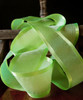 Neon Green Faux Linen Ribbon with Satin Edge for Weddings and Floral Arrangements, Wholesale Ribbon