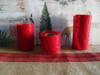 Red Faux Sisal Roll 2 1/2"