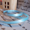Light Blue Satin Ribbon with Gold Edge ⅜ inch