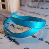 Tiffany Blue Satin Ribbon with Gold Edge ⅜ inch (380-85)