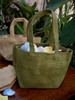 Moss Green Mini Burlap Jute Totes 4" x 4" x 4"