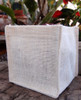 White Jute Square Holder 5" x 5" x 5"