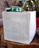 White Jute Square Holder 5" x 5" x 5"