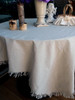 54"x54" Linen Table Cover with Fringed Edge