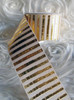 Gold Metallic Horizontal Striped Ribbon (2 sizes)