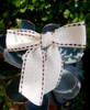 Brown Stitched Canvas Pre-tied Bow w/Twist-tie