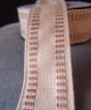 Faux Burlap Webbing with Brown Stitching