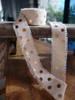 Gold Dots Linen Ribbon (2 sizes)