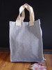 Gray Recycled Canvas Tote 8" W x 10" H x 5" Gusset