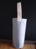 Gray Recycled Canvas Wine Tote Bag. Excellent as wine bags, branded beverage product packaging, party favor bags, elegant floral containers, corporate gift packaging or giveaway bags, or as wedding gift bags.
