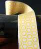 Yellow Hexagon Print Grosgrain Ribbon (2 sizes) 